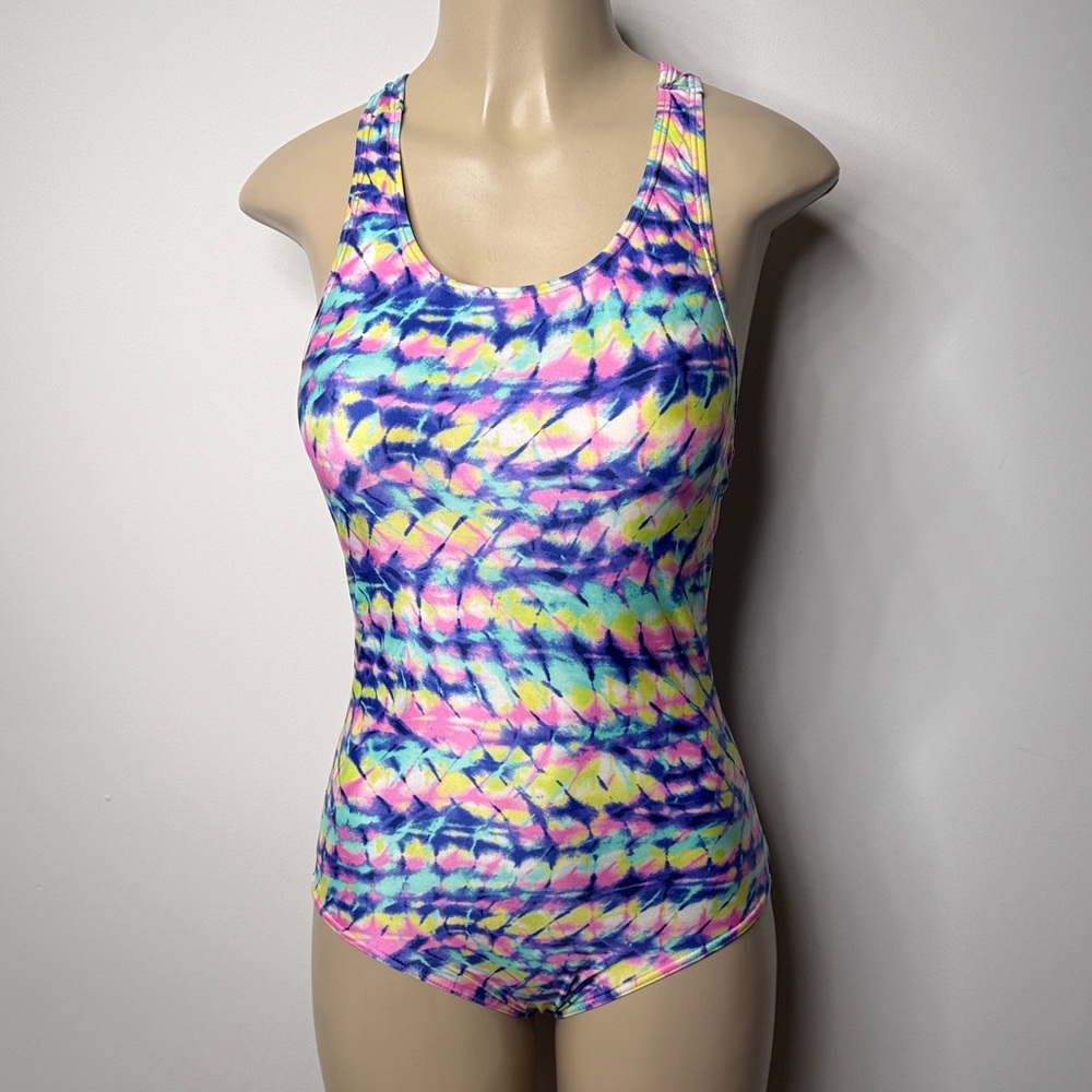 Speedo Vibrant Tie-Dye One-Piece Swimsuit